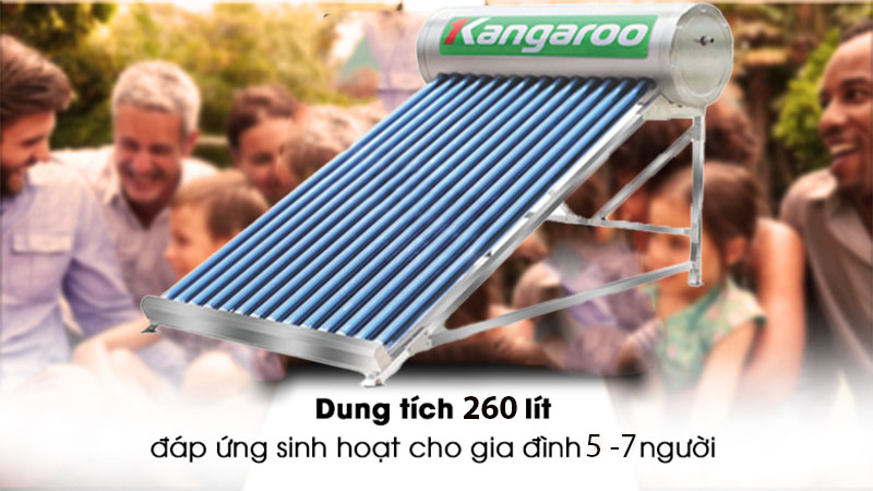 Dung tích của Máy nước nóng năng lượng mặt trời Kangaroo PT2426