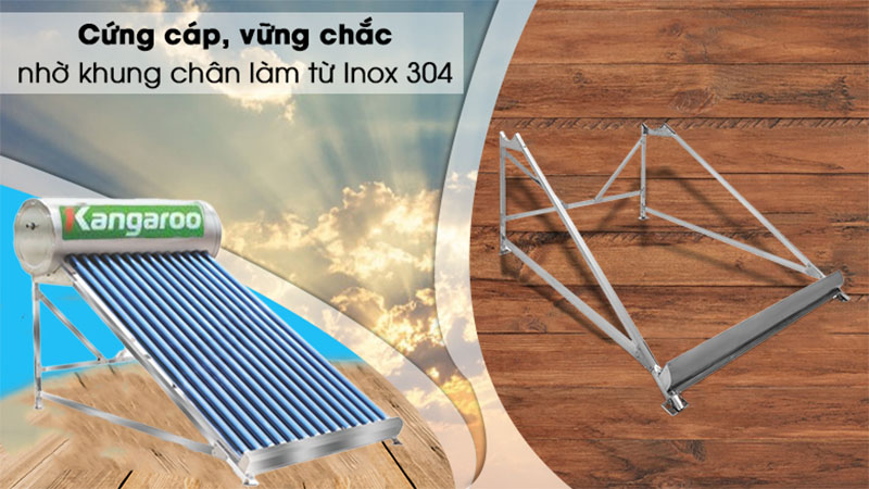 Chất liệu khung chân của Máy nước nóng năng lượng mặt trời Kangaroo PT2426