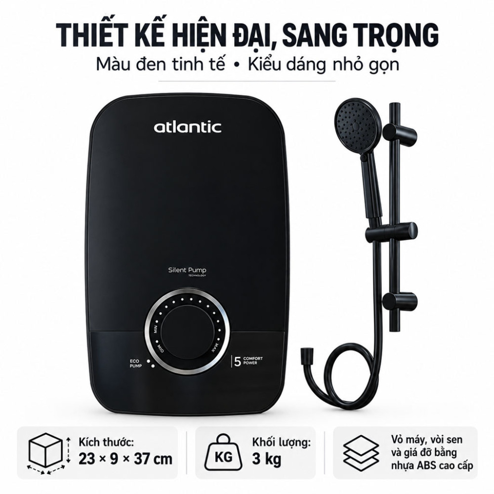 Máy nước nóng trực tiếp Atlantic LONA PLUS 5000 PU - Hàng chính hãng
