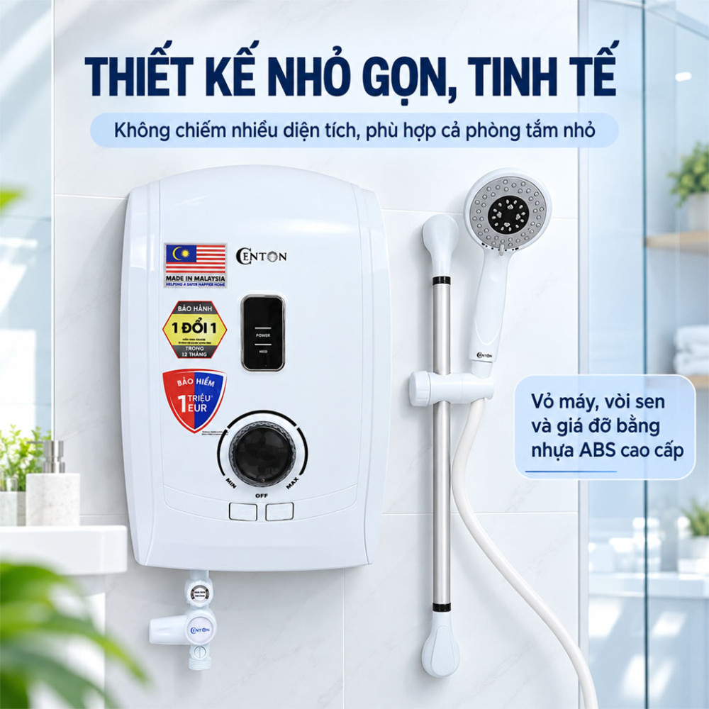 Máy nước nóng trực tiếp Centon 4500W GD600ESP FL EMC - Hàng chính hãng