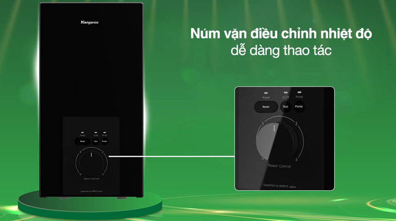 Điều khiển núm xoay và nút bấm dễ thao tác