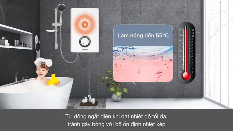 Tính năng an toàn của Máy nước nóng trực tiếp Stiebel Eltron 4500W XG-45-EC