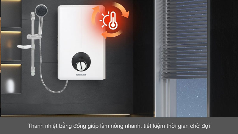 Chất liệu thanh đồng của Máy nước nóng trực tiếp Stiebel Eltron 4500W XGL-45-EC