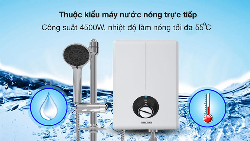 Công suất của Máy nước nóng trực tiếp Stiebel Eltron 4500W XGP-45-EC 