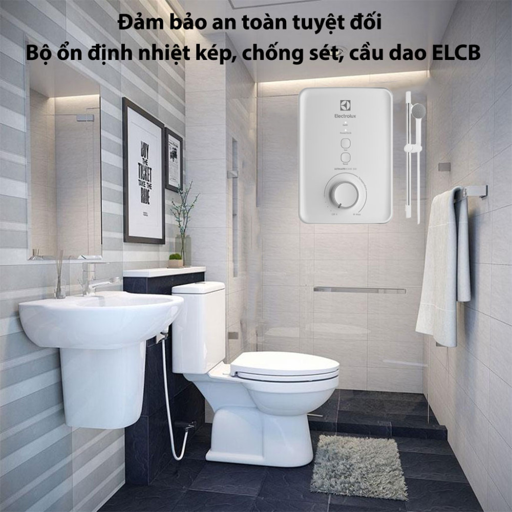 Máy nước nóng trực tiếp UltimateHome 300 4.5kW Electrolux EWE451PX-DWX6 trang bị nhiều tính năng an toàn