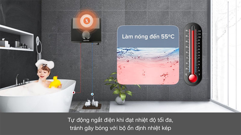 Bộ cảm biến nhiệt độ của Máy nước nóng trực tiếp đa điểm Multi Point Stiebel Eltron 6000W DDC-6-EC