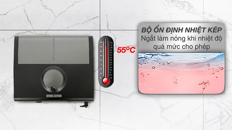 Bộ kiểm soát nhiệt của Máy nước nóng trực tiếp đa điểm (Multi Point) Stiebel Eltron 8000W DDC-8-EC