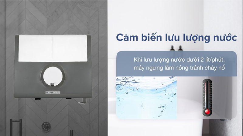 Cảm biến lưu lượng nước của Máy nước nóng trực tiếp đa điểm (Multi Point) Stiebel Eltron 8000W DDH-8-EC