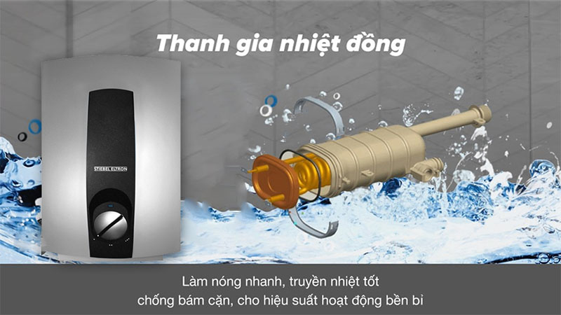 Chất liệu thanh nhiệt của Máy nước nóng trực tiếp đa điểm (Multi Point) Stiebel Eltron 8000W DHC-8-EC