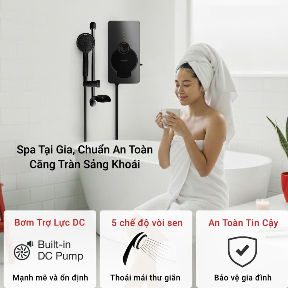 Máy nước nóng trực tiếp Hitachi HES-48GPYMMSAVN / HES- 48GPYMMWAVN - Hàng chính hãng