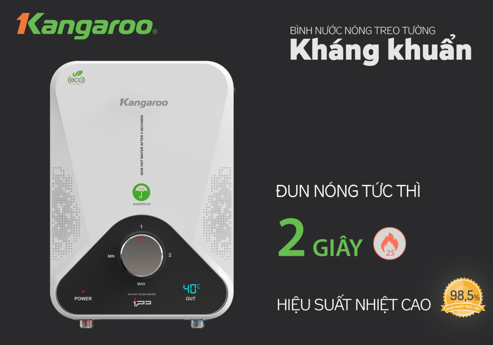 Máy nước nóng trực tiếp Kangaroo KG588WP - Hàng chính hãng