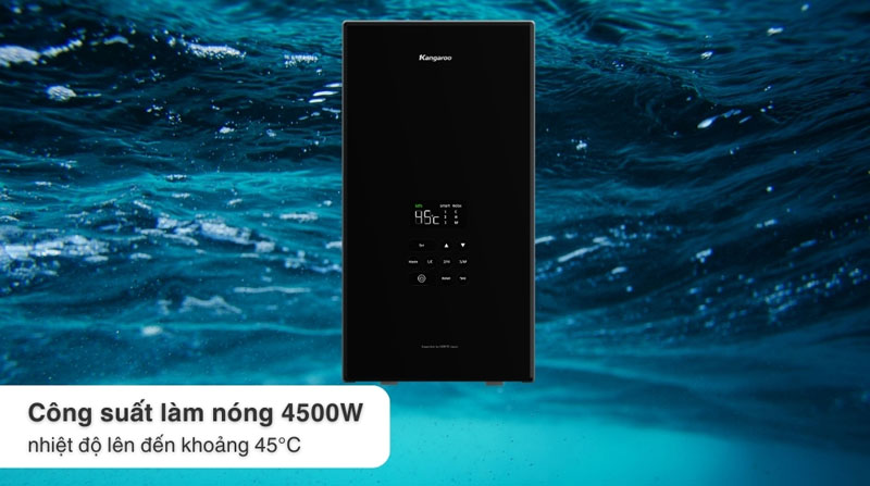 Công suất mạnh mẽ 4500W, làm nóng nhanh chóng