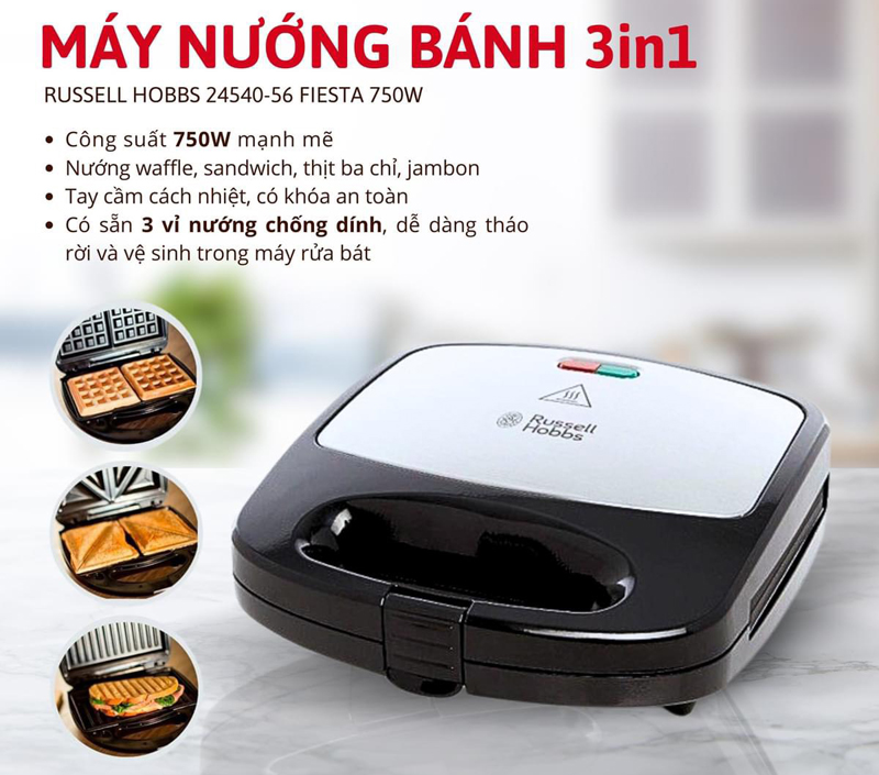 Thông số kỹ thuật của máy nướng bánh mì Russell Hobbs 24540-56 Fiesta