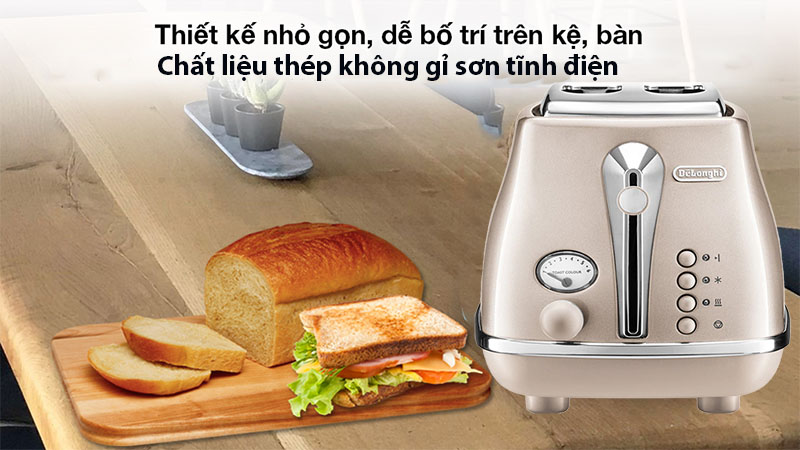 Máy nướng bánh mì Sandwich Delonghi CTOT2103.BG - Hàng chính hãng