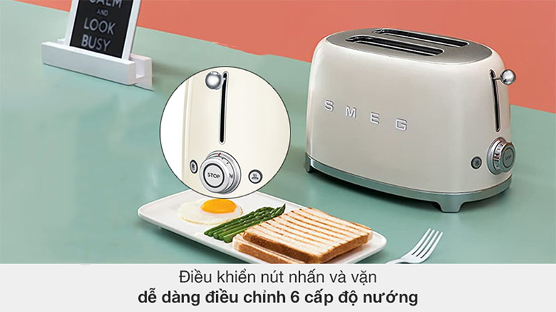 Điều khiển của Máy nướng bánh mì Smeg TSF01