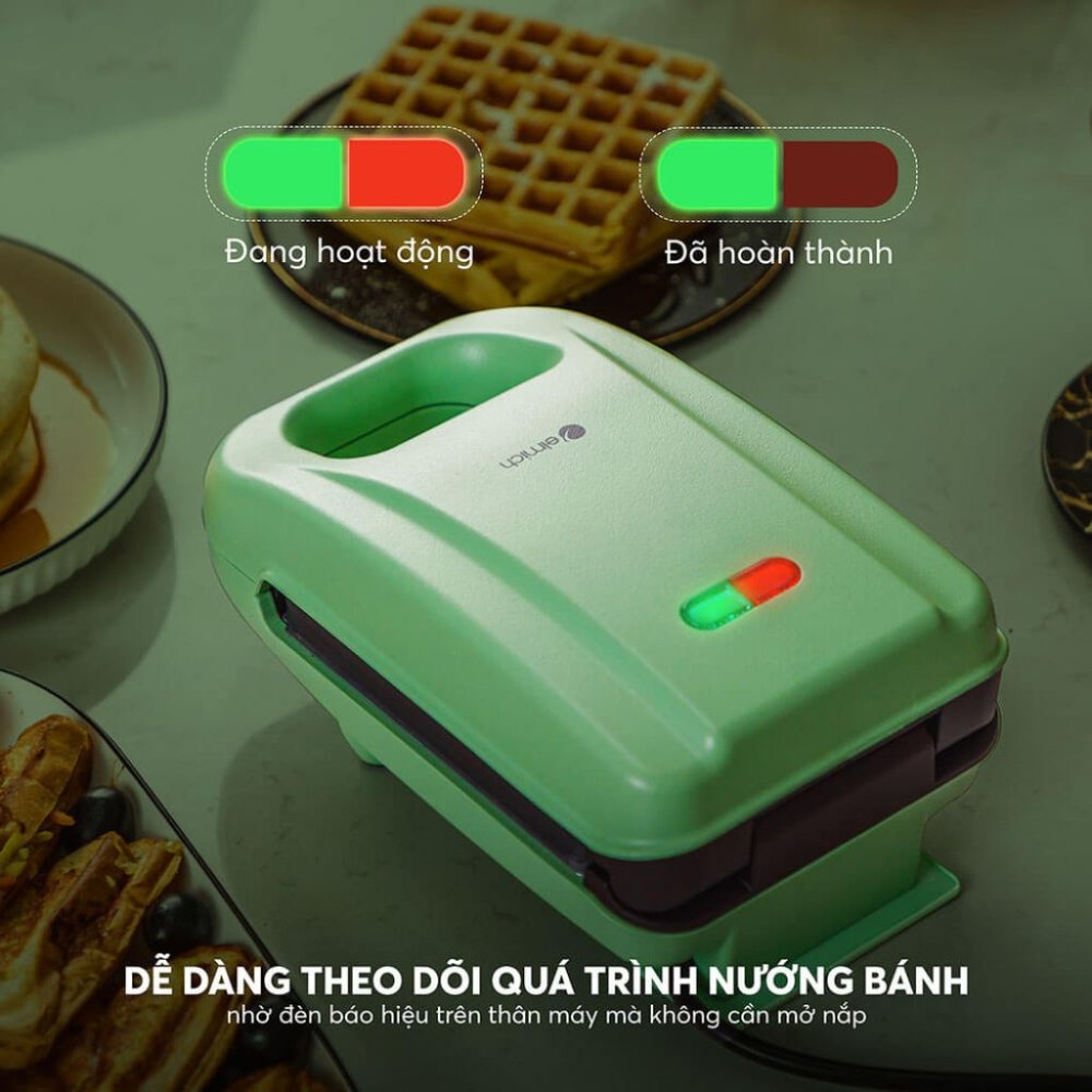 Máy nướng kẹp bánh mỳ 3 trong 1 Elmich SME-8578 - Hàng chính hãng