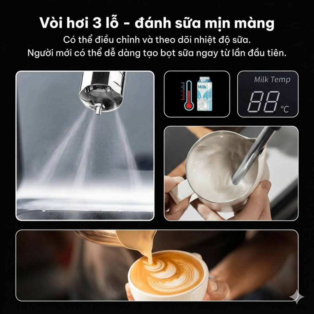 Máy pha cà phê Gemilai S-3200B - Hàng chính hãng