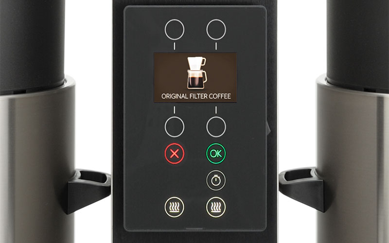 Bảng điều khiển của Máy pha cà phê Animo Combi-Line Bulk Brewers CB2X10W 