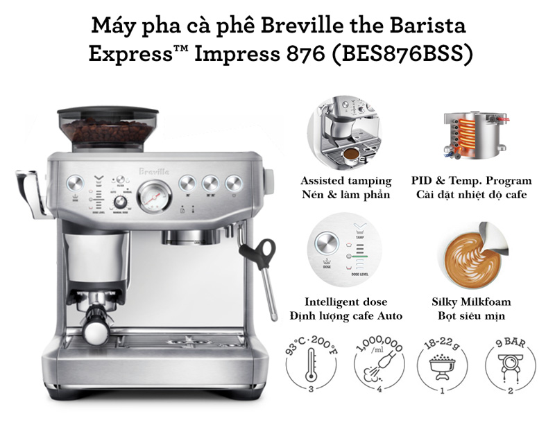 Máy pha cà phê Breville BES876BSS