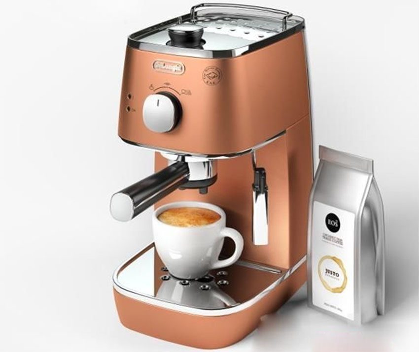 Máy pha cà phê DeLonghi ECI341.CP sử dụng cà phê bột và hạt