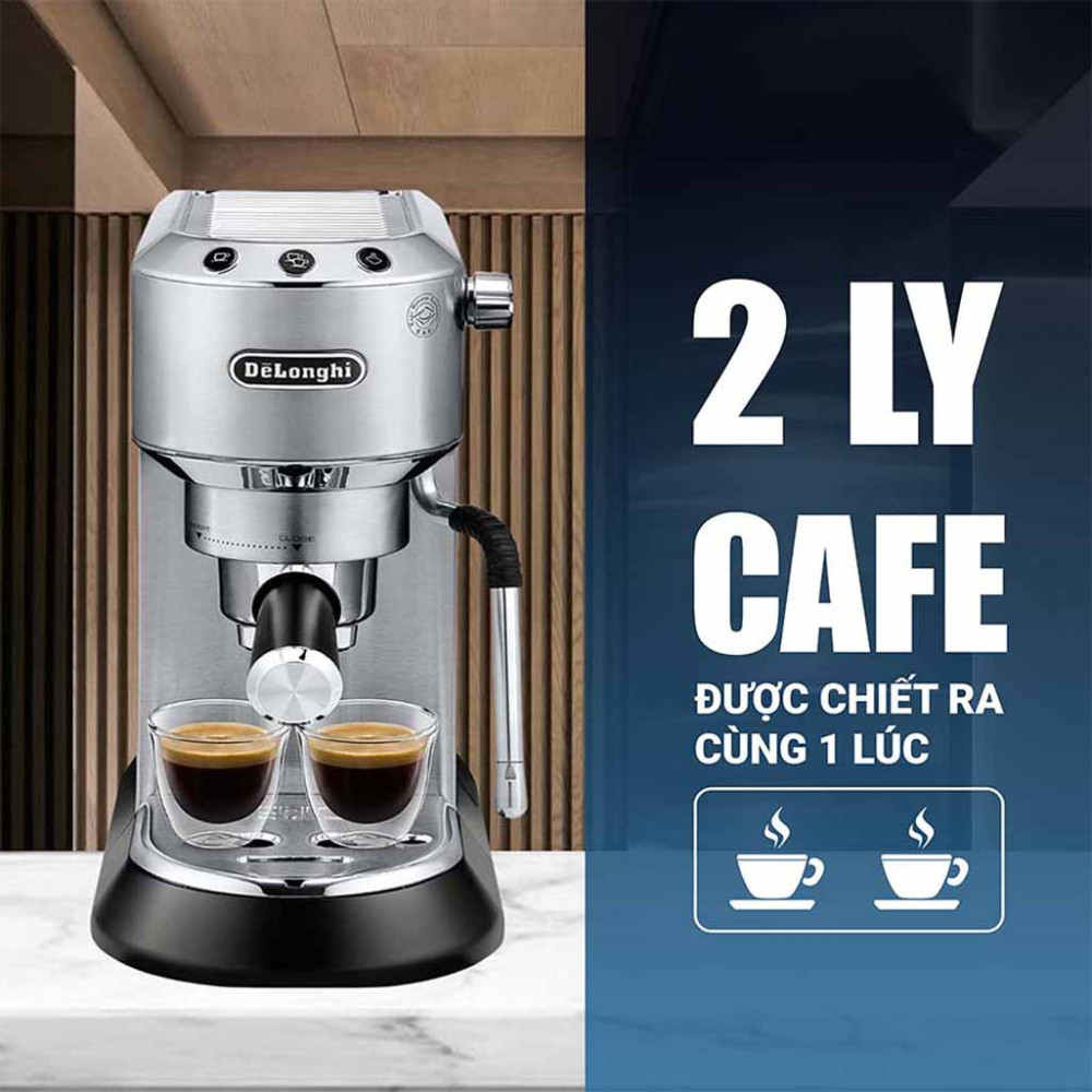 Pha được 2 ly cà phê cùng lúc