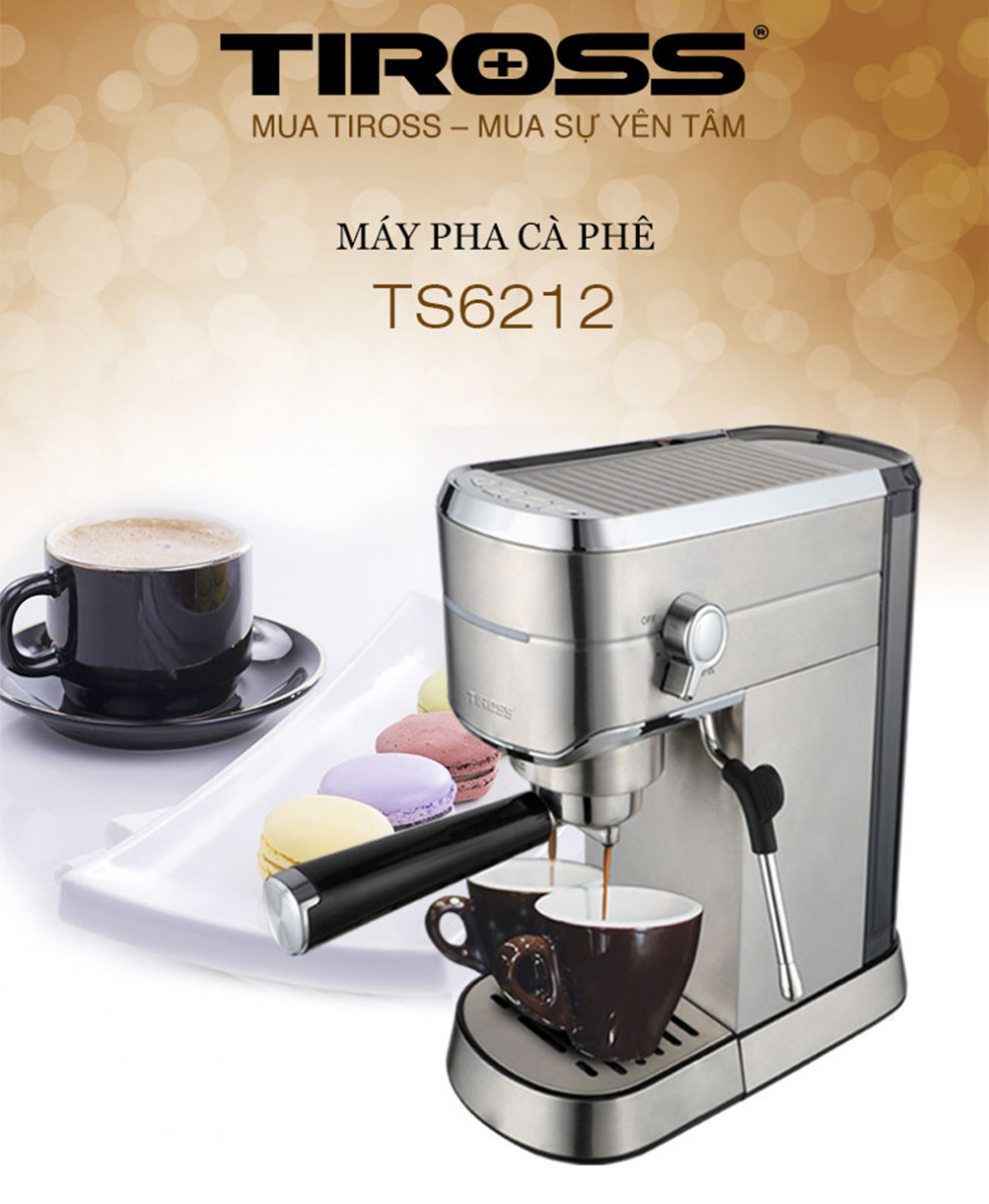 Máy pha cà phê Tiross TS6212 - Hàng chính hãng