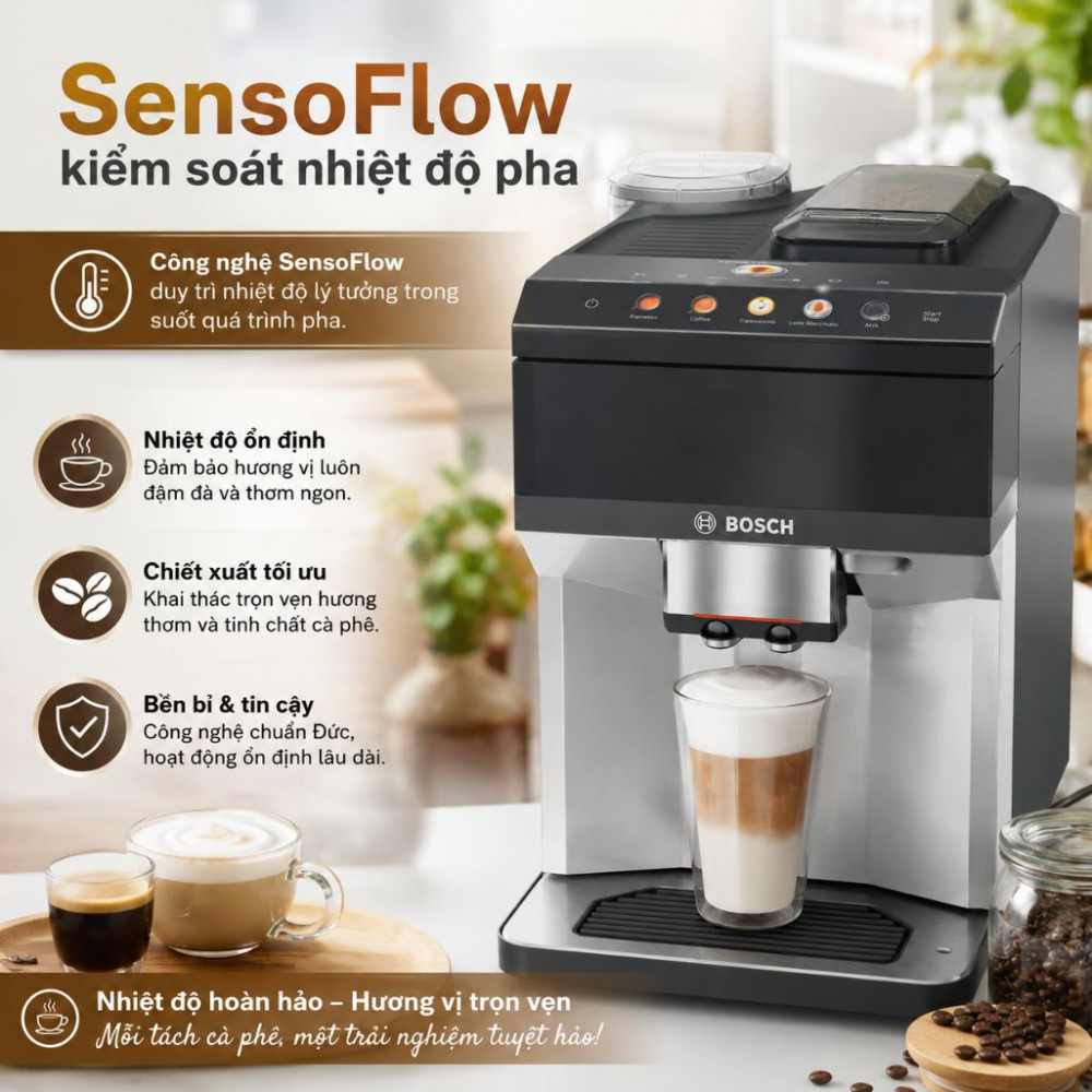 Máy pha cà phê tự động Bosch TPE40307 Series 4 VeroCafe - Hàng chính hãng