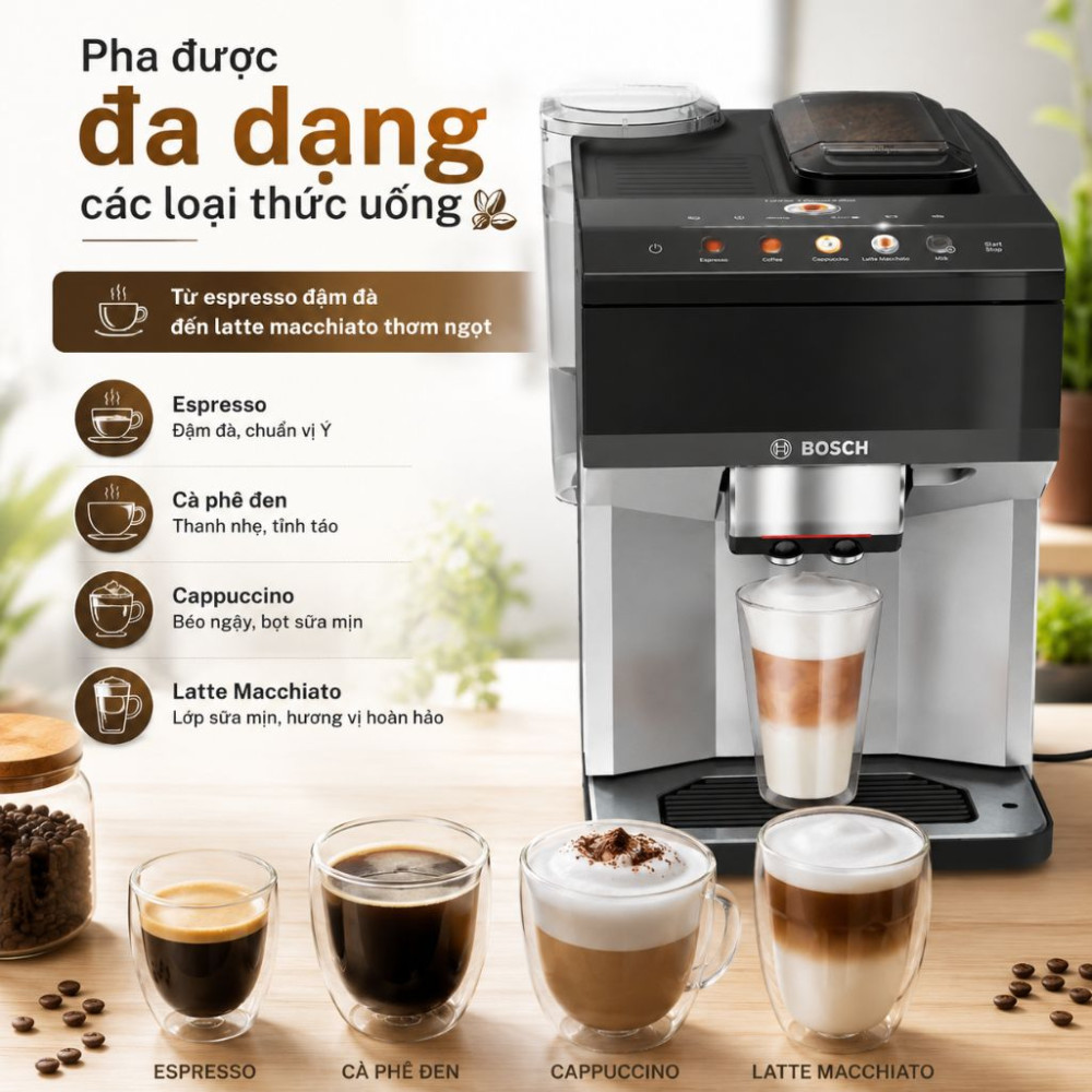 Máy pha cà phê tự động Bosch TPE40307 Series 4 VeroCafe - Hàng chính hãng