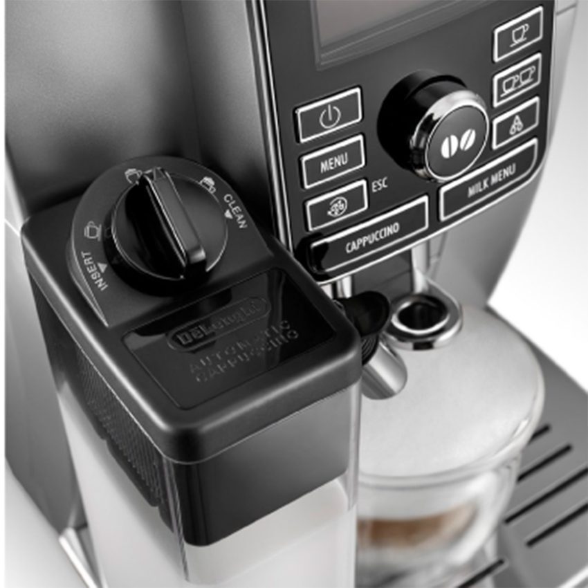 Bảng điều khiển của máy pha cafe tự động Capucino Delonghi Ecam 25.462