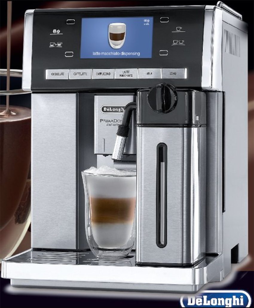 Thiết kế hiện đại, sang trọng của máy pha cà phê tự động Capucino Delonghi Esam 6900