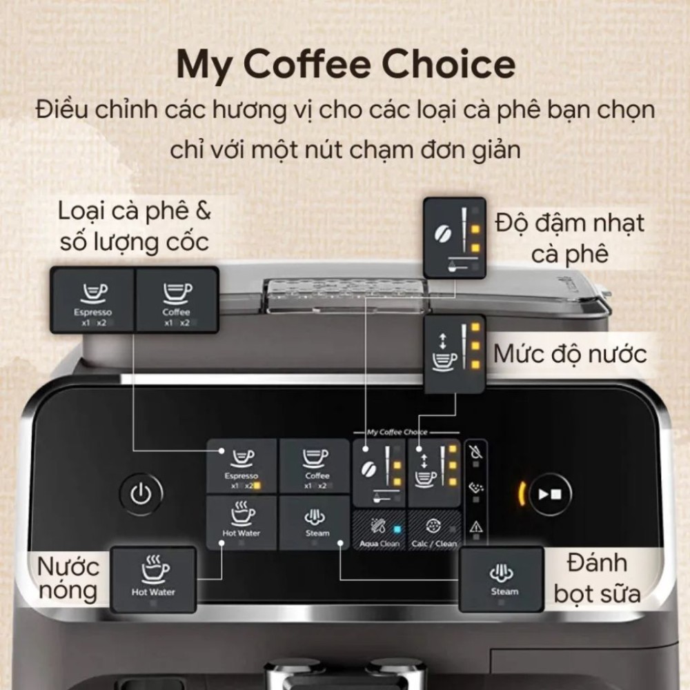 Máy pha cà phê tự động Philips EP222X - Hàng chính hãng
