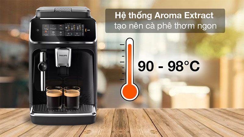 Hệ thống Aroma Extract của Máy pha cà phê tự động Philips EP3321/40 Series 3300