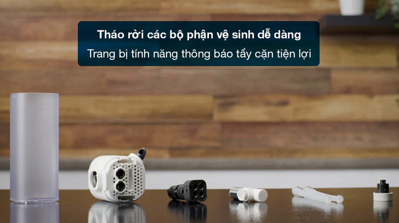 Các bộ phận của máy dễ dàng tháo rời và vệ sinh.