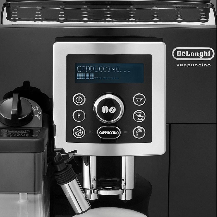 Bảng điều khiển của máy pha cafe tự động Capucino Delonghi Ecam 23.466