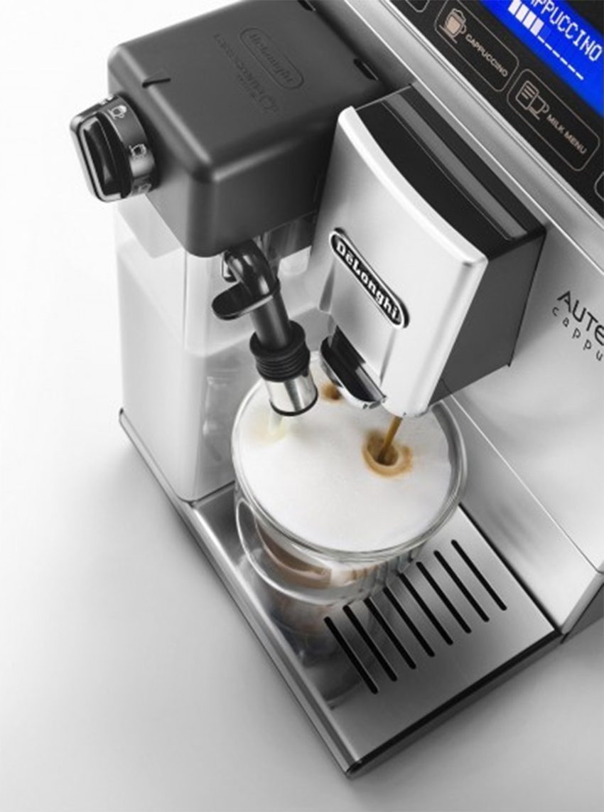 Thiết kế vòi rót kem của máy pha cafe tự động Capucino Delonghi Etam 29.660.SB