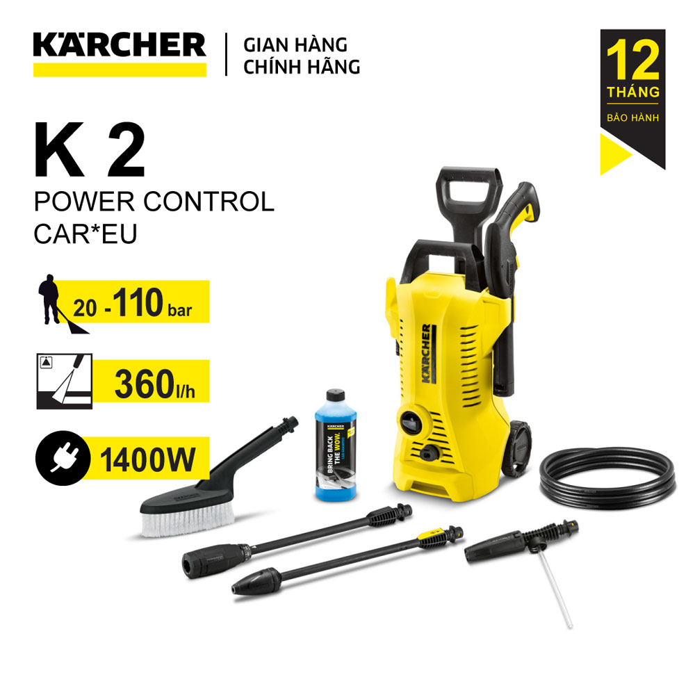 Máy phun rửa áp lực cao Kärcher K 2 Power Control  - Hàng chính hãng