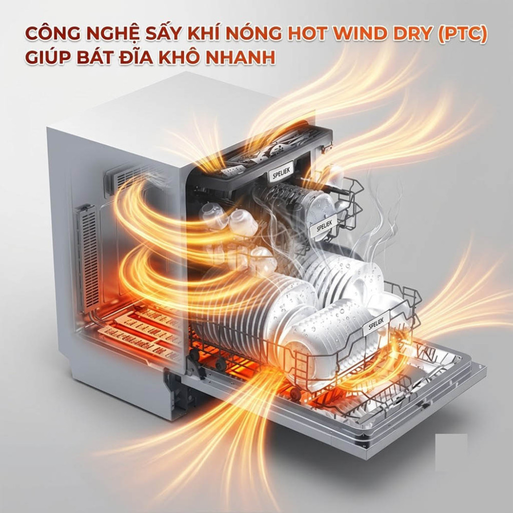 Máy rửa bát 15 bộ Spelier SP 15D NX Silver - Hàng chính hãng