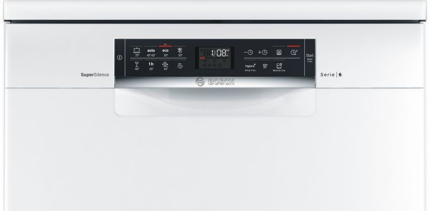 Bảng điều khiển của máy rửa bát Bosch SMS68PW01E