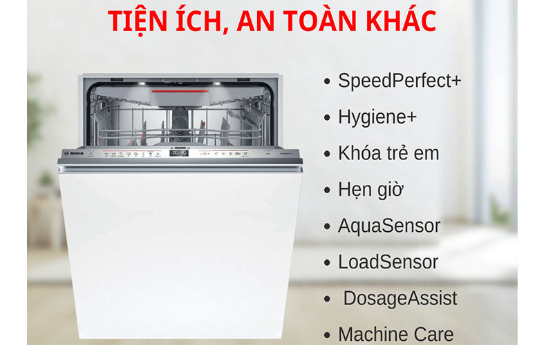 Tính năng tiện ích của Máy rửa bát Bosch SMV6ZCX16E