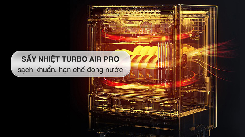 Chế độ sấy khô tăng cường Turbo Air Pro sạch khuẩn