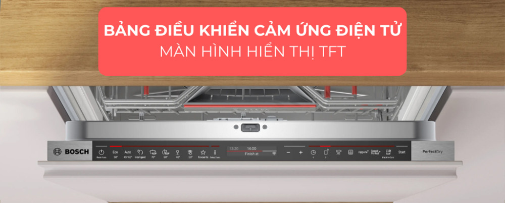 Máy rửa bát âm tủ Bosch SMD8TCX04E  - Hàng chính hãng