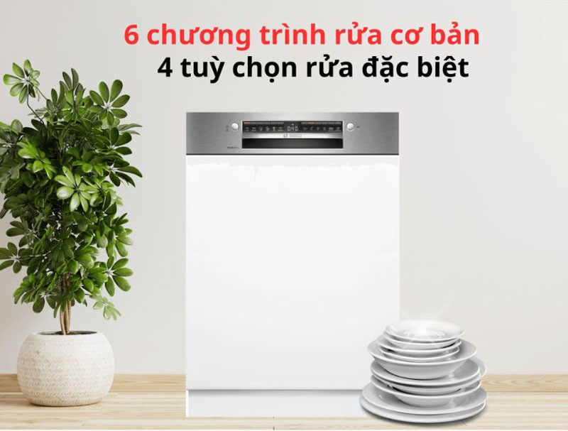 6 Chương trình rửa tích hợp sẵn tiện dụng và 4 chương trình đặc biệt