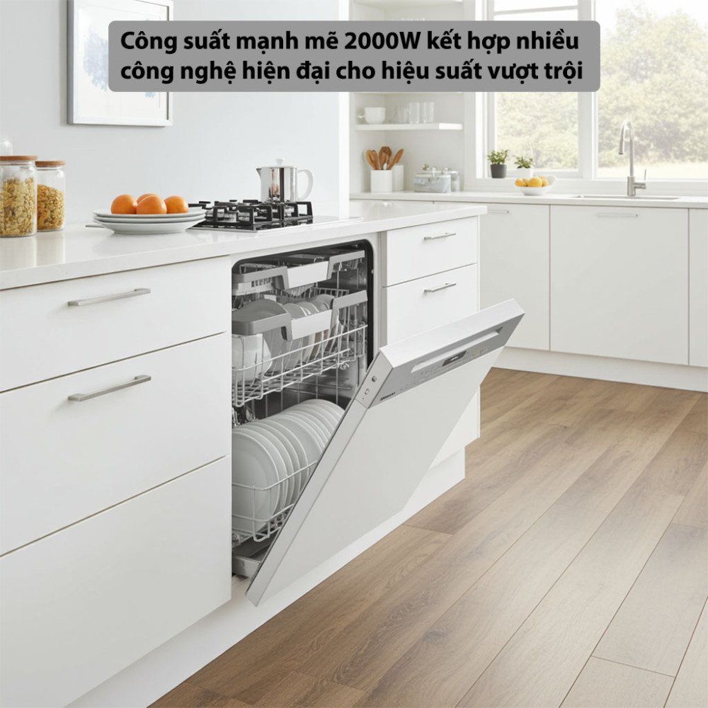 Máy rửa bát bán âm Miele G 7131 SCi CLST AutoDos công suất mạnh mẽ cho hiệu suất vượt trội