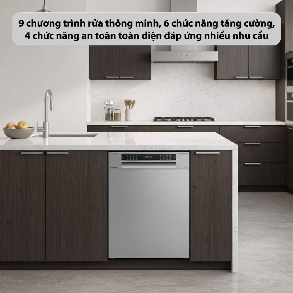 Máy rửa bát bán âm tủ GrandX SMI8GX82 - Hàng chính hãng