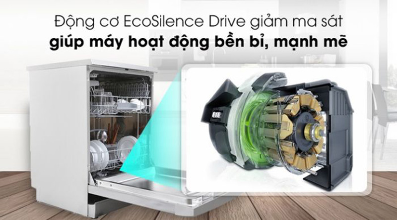 Động cơ không chổi than EcoSilence Drive giúp máy hoạt động êm ái và tiết kiệm năng lượng