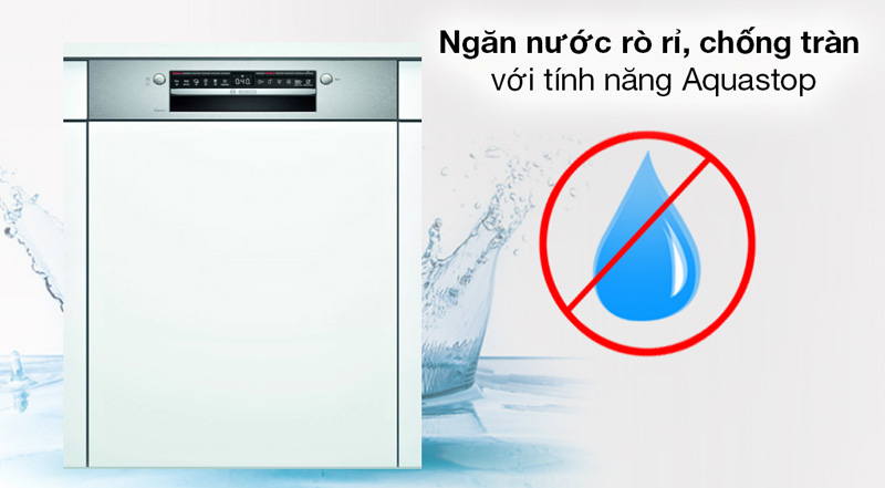 Hệ thống AquaStop ngăn chặn tình trạng rò rỉ nước ra bên ngoài 