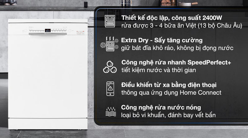 Đặc điểm nổi bật của máy rửa bát Bosch SMS4HAW48E