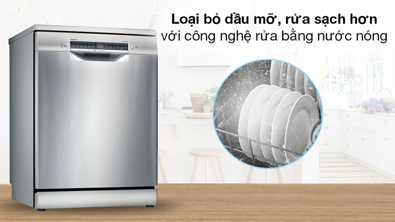 Công nghệ rửa bằng nước nóng, loại bỏ mùi hôi, vi khuẩn,..