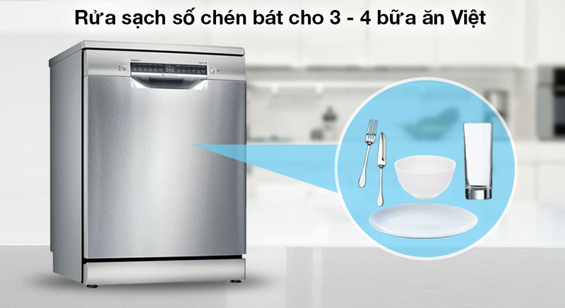 Máy trang bị hệ thống 2 giản rửa có sức chứa 14 bộ bát đĩa 