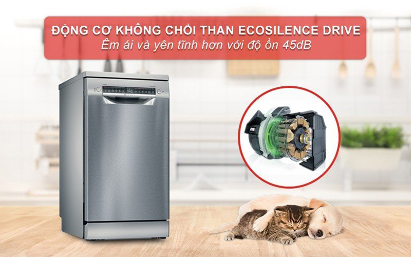 Động cơ không chổi than hoạt động êm ái, tiết kiệm điện năng